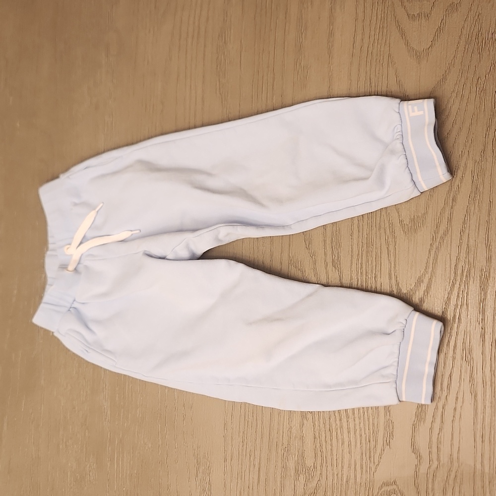 Fendi Kids girls baby blue joggers